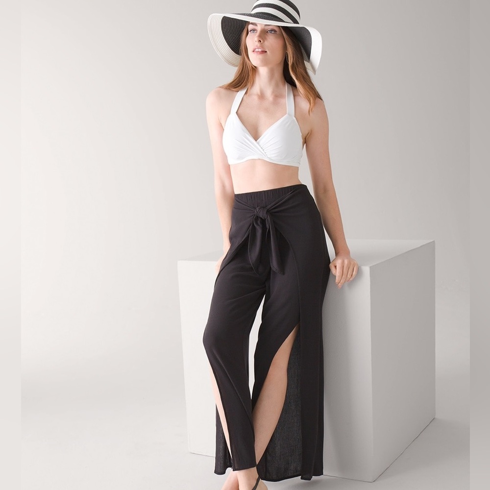 Tie-Front Wrap Beach/Swim Pants